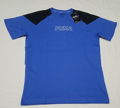 Puma Mens Modern Sport Advance Tee Palace Blue | eBay