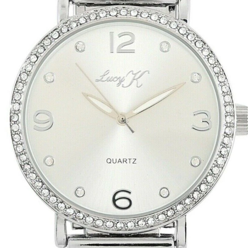 Lucy K watch austrian crystals a real beauty in silvertone