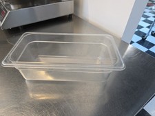 Plastic Food Pan 1/3 Size 4 Inches Deep Clear