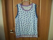 Cuddl Duds Women's Sz Large Sleeveless Pajama Tank Top Soft & Comfy