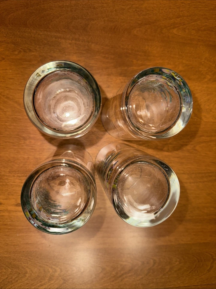 4 件套 Nikko "HAPPY HOLIDAYS" 圣诞树 ~ 玻璃杯 ~ 5 5/8" — 第 3/4 张图片