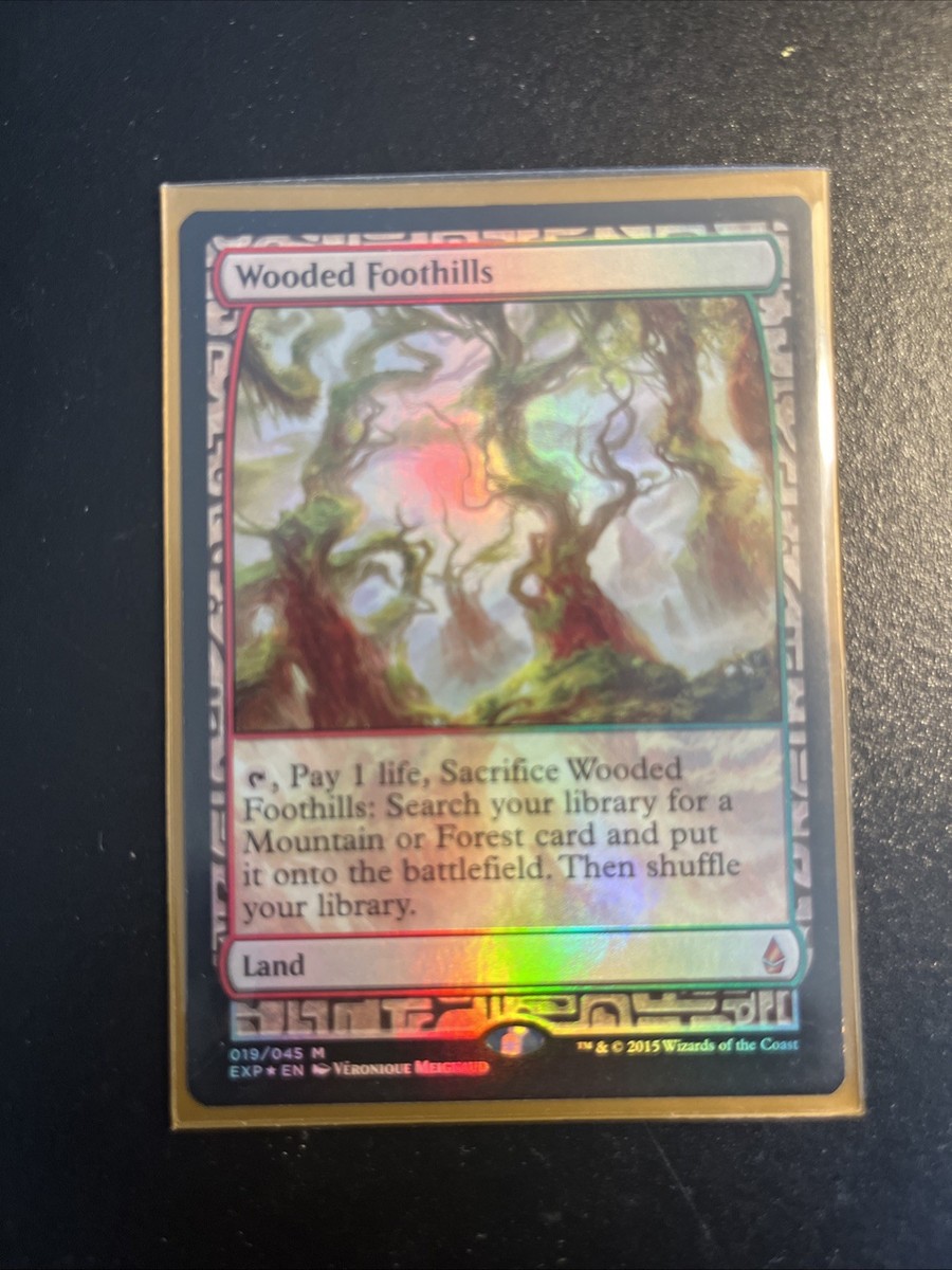 Wooded Foothills Zendikar Expeditions Foil for sale online