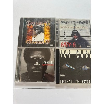 Rap Hip Hop CDs Lot of 4 Eazy E Eternal E, Str8 off the streetz, Ice Cube Raw