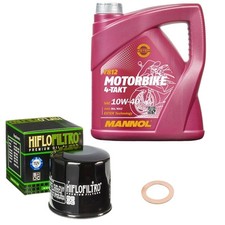 HiFlo Ölfilter Set MANNOL 10W40 4L für Kawasaki Z 750 J ZR750JJA Bj.2004