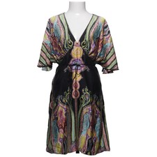 Single Dress, Kleid, Größe: M, Schwarz/Mehrfarbig, Seide, Paisley, Damen #lKo