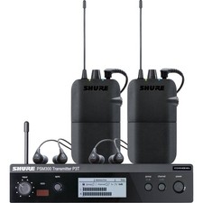Shure PSM 300 Twin Pack Wireless In-Ear Monitor Kit, Includes P3T Transmitter, 2