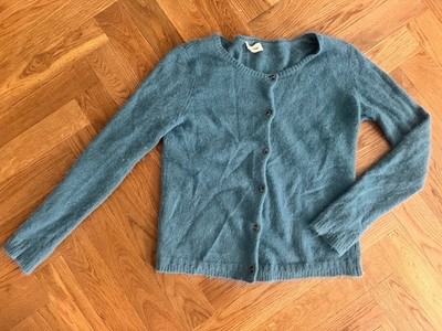 Zauberhafte kuschelweiche American Vintage Strickjacke  angora Gr. M petrol