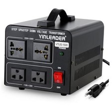 110V to 220V or 220V/230V/240V to 110V/120V Power Converter Step Up/Down 1500W