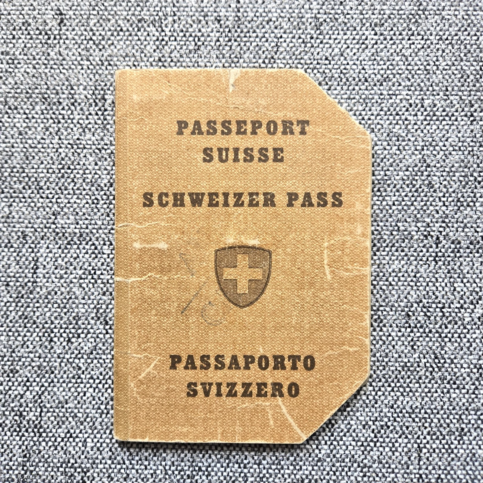 ヴィンテージ 1949年 スイス スイス スイス スイス パスポート キャンセル 写真付き 国の切手 - 画像1/8