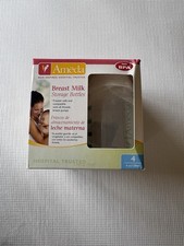 Ameda Breast Milk Storage Bottles 4 oz 4-Pack Freezer Safe New