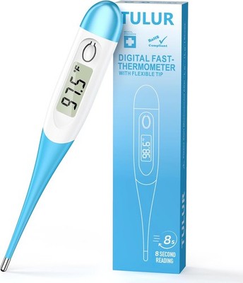 Digital Thermometer Fast 8 Second Accurate Oral Rectal Armpit Baby Fever