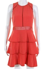 Rachel Zoe Womens Nectarine Vanessa Dress Orange Size 4 13307628