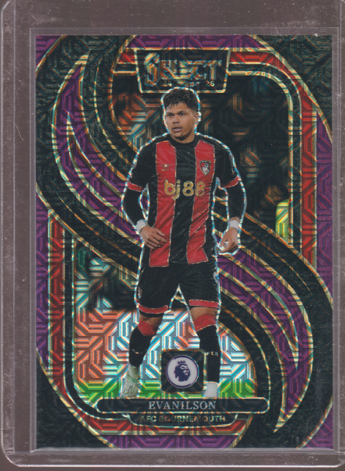 Evanilson 2024-25 Panini Select Mezzanine Purple Mojo Prizm AFC Bournemouth