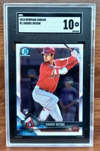 2018 Bowman Chrome Shohei Ohtani Rookie Card RC #1 SGC 10 Gem Mint! MVP!