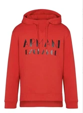 ARMANI EXCHANGE AIX LOGO SWEATSHIRT RED NEW L XL