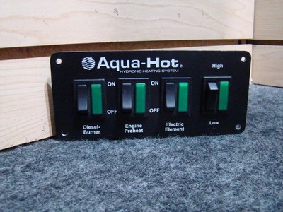 USED RV/MOTORHOME AQUA-HOT HYDRONIC HEATING SYSTEM SWITCH PANEL
