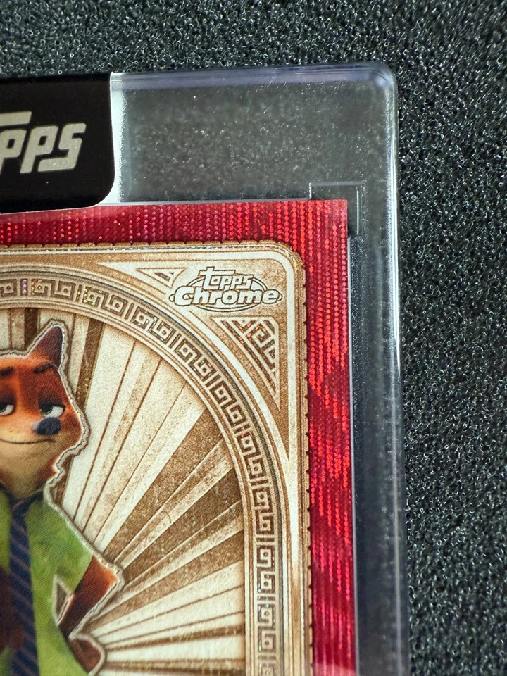 2025 Topps Chrome Disney Mint #17 Nick Wilde RED Refractor ENCASED /5 - Image 4 of 4
