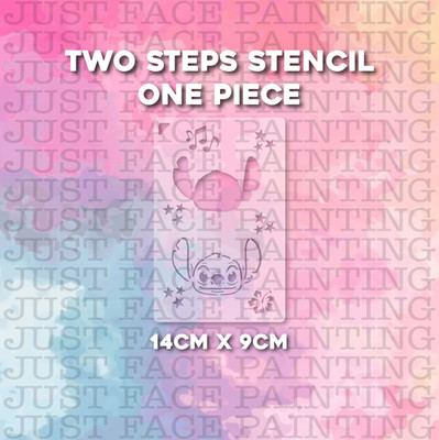 Two Steps Stitch Face Painting Schablone