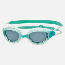 Zoggs Predator Swim Goggles, Green with Smoke Lens, Small Fit