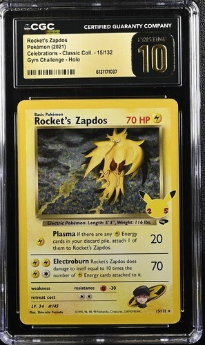 Rocket's Zapdos graded CGC 10 for sale on eBay