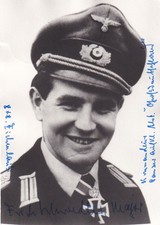 Photo Signed by Erich Schroedter Knights Cross & Oakleaves.