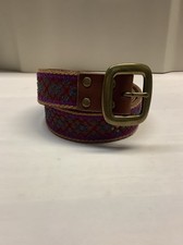 Lucky Brand 43  x 1 3/4  Women  s L Leather Belt With Colorful Embroidery 0686 