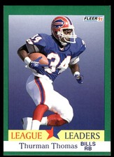 Thurman Thomas 1991 Fleer #417 Buffalo Bills NFL READ FREE SHIPPING AutographDen