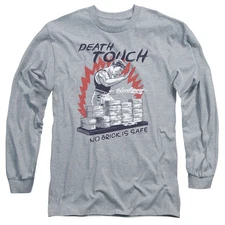 Bloodsport Death Touch Mens Long Sleeve Shirt Athletic Heather Officially Licens
