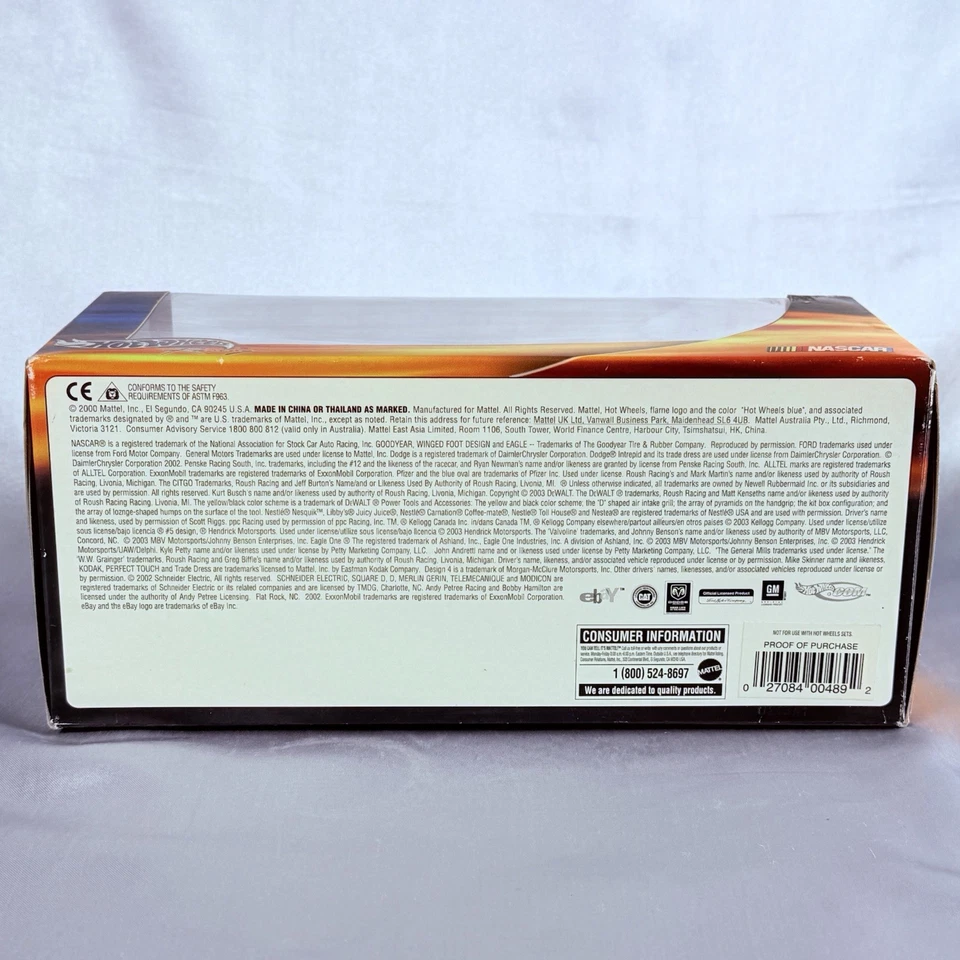 Coche diecast Hot Wheels NASCAR 1:24 Matt Kenseth #17 DeWalt Ford 2000 nuevo en caja carreras Foto 3 de 4