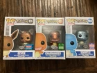 Funko Pop! Pokemon Diamond Collection Lot #626 Eevee 455 Charmander  504 Suirtle
