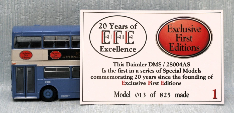 EFE 28004AS 1:76 DAIMLER DMS FLEETLINE BUS 20 ANOS ANIVERSÁRIO NA CAIXA - Imagem 2 de 4