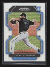 2022 Panini Prizm White Wave Prizm Zach Thompson RC #159 Miami Marlins