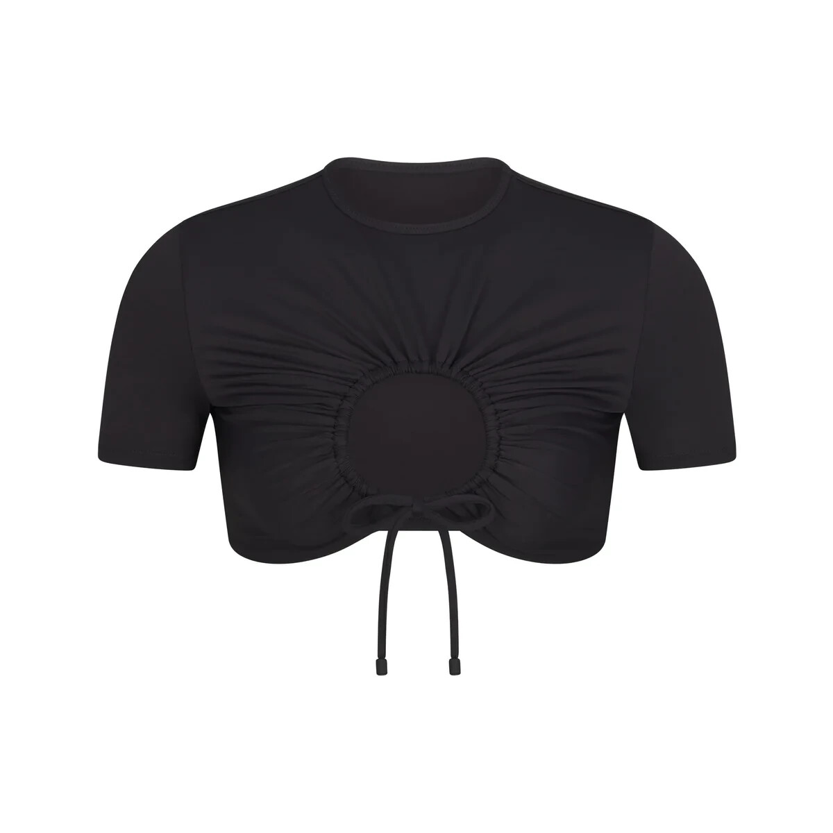 SKIMS Signature Swim Ruched T-Shirt ONYX (2XL) Style#:TP-SHR