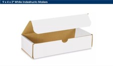 68 Heavy Duty 9 x 4 x 2" White Indestructo Mailers Boxes