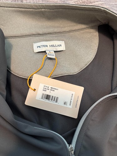 NEW Peter Millar Galway Stretch 1/4 Zip Men's Performance Vest size M & L, Gray - Picture 5 of 7