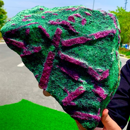 17.24LB Natural green Ruby zoisite (anylite) crystal Chakra Healing Energy - Picture 12 of 19