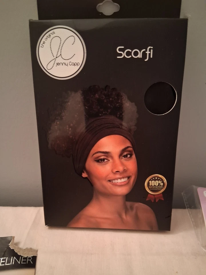 Paquete de belleza NUEVO lazos para el cabello pintura labial negra delineador de ojos líquido negro tapa para el cabello Foto 4 de 4