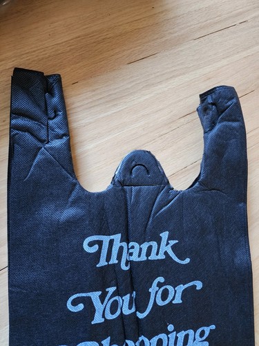 Reusable Non-Woven Fabric T-Shirt Grocery Bags Thank You 300 bags bulk - Picture 7 of 25