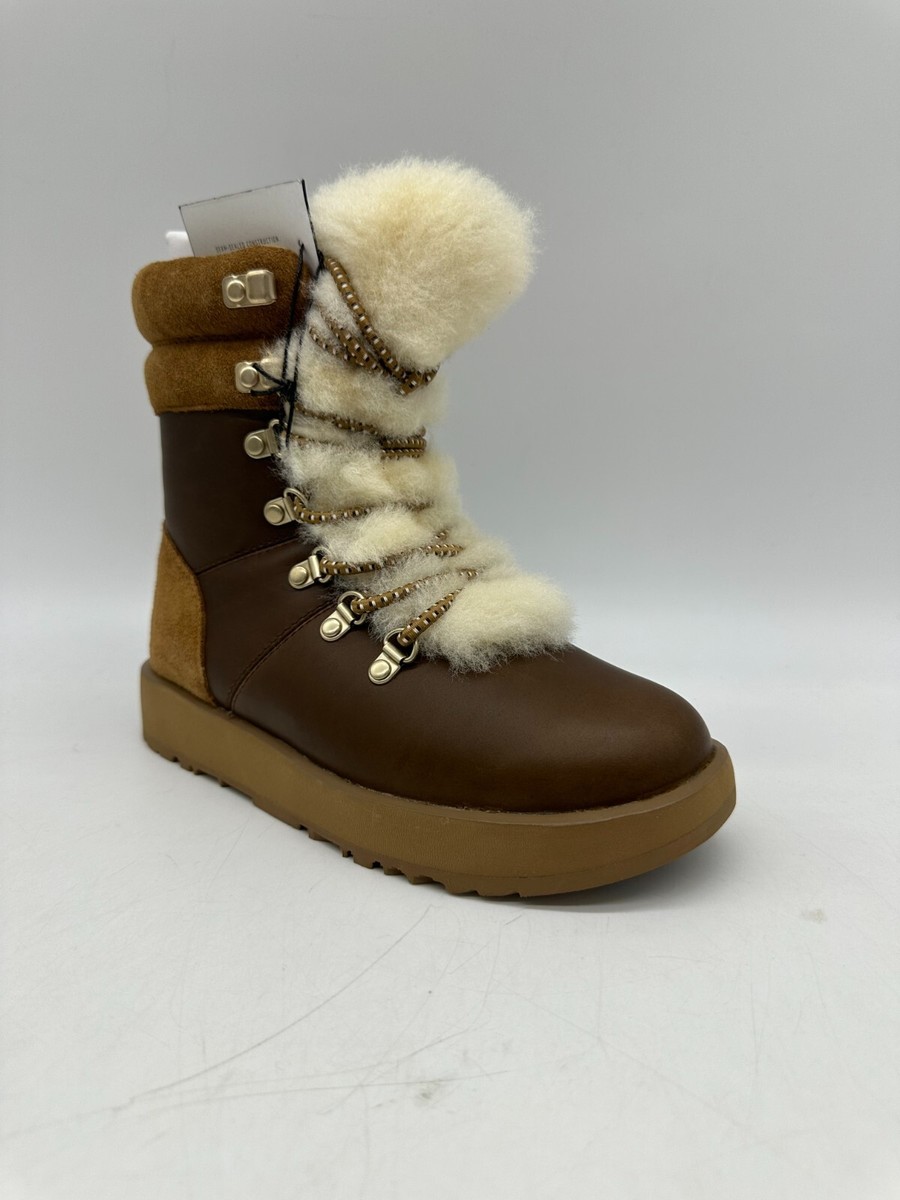 Sheepskin Boots Brown Uggs Viki Boots Ugg Viki Brown Leather And