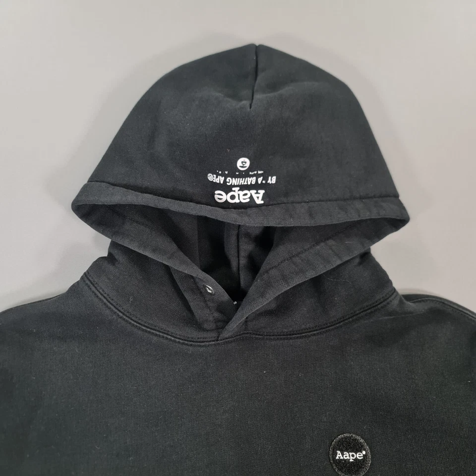 Sudadera con capucha negra mediana de mezcla de algodón con logotipo de Aape A Bathing Ape para mujer Foto 2 de 4