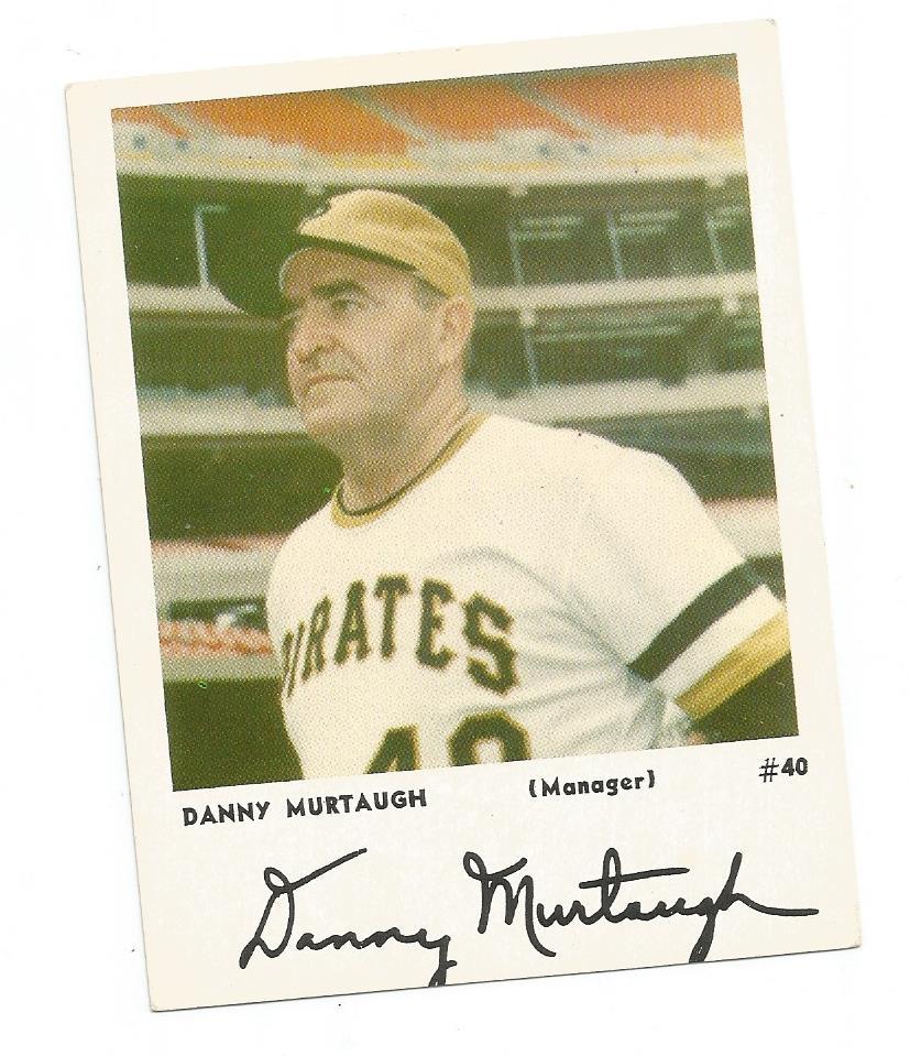 (2) 1970's Danny Murtaugh Pittsburgh Pirates Facsimile Signed Picture Pack Photo