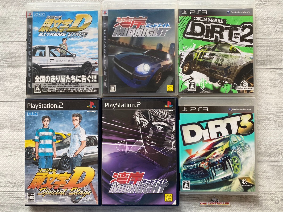 SONY PS 2 3 Initial D & Wangan Midnight & Colin McRae: Dirt 2 3