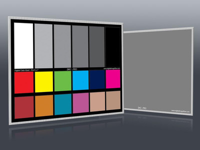 Dkc-Pro 5'' X 7'' Set of 2 White Balance and Color Calibration Charts with 12% and