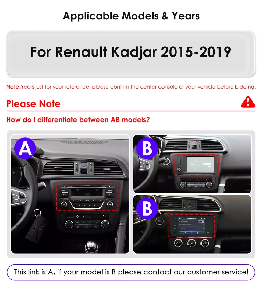 Für Renault Kadjar 2015-2019 Android 13 Autoradio GPS Navi DSP Car Play 2+64GB - Bild 2 von 4