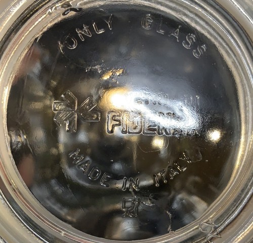 Vintage Italy Vetri Di Fidenza 1 Liters Rare Glass Jar With Bail Lid New Seal - Picture 9 of 13