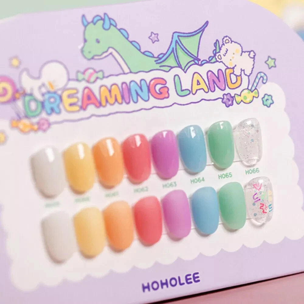 HOHOLEE Dreaming Land Syrup Gel Nail Polish Set / 8 Colors Glitter 9ml K-Beauty