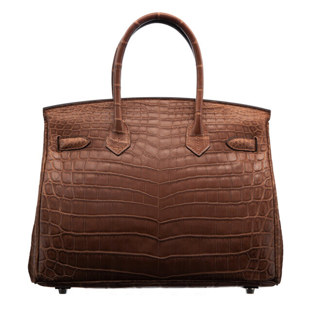 Hermès Matte Marron d'Inde Niloticus Crocodile Birkin Bag with