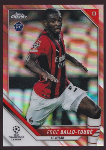 2021-22 Topps Chrome Red Rookie Refractor Fode Ballo-Toure RC /10 AC Milan