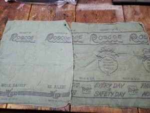 Shop Rags Originally Used At GM ELECTRO-MOTIVE Plant In LA Grange Ill 2 Pcs.