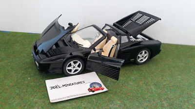FERRARI 512 TR TESTAROSSA 1991 cabriolet ouvert open bleu métal 1/18 MIRA voitur | eBay